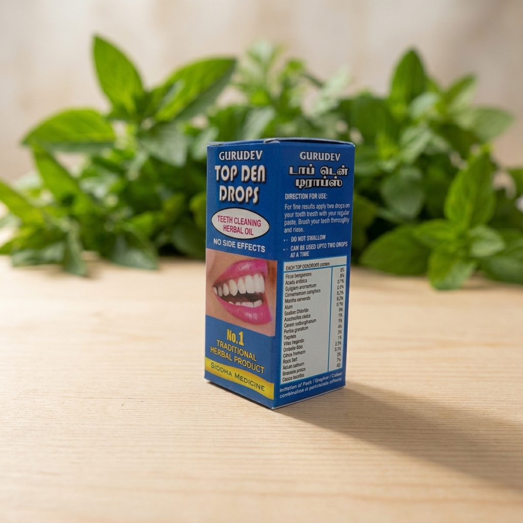 Top Den Drops – Gurudev 10ml Herbal Oral Hygiene Support – AV Square Naturals