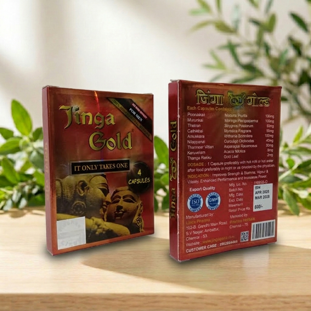 Jinga Gold Capsules 4s – Supports Energy & Vitality – AV Square Naturals