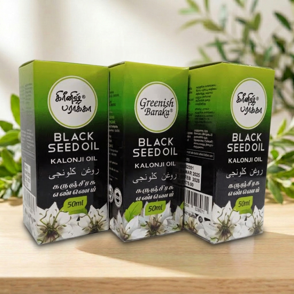 Greenish Baraka Black Seed Oil 50ml – Natural Support for Hair & Health – AV Square Naturals