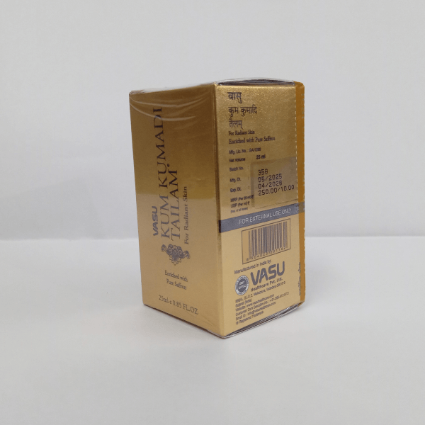 Vasu Kumkumadi Tailam 25ml – Brightens Skin Tone - Image 4